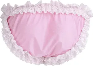 Satin Lace Bow Thong Panties for Men Underwear Soft Comfortable Briefs Stylish Design