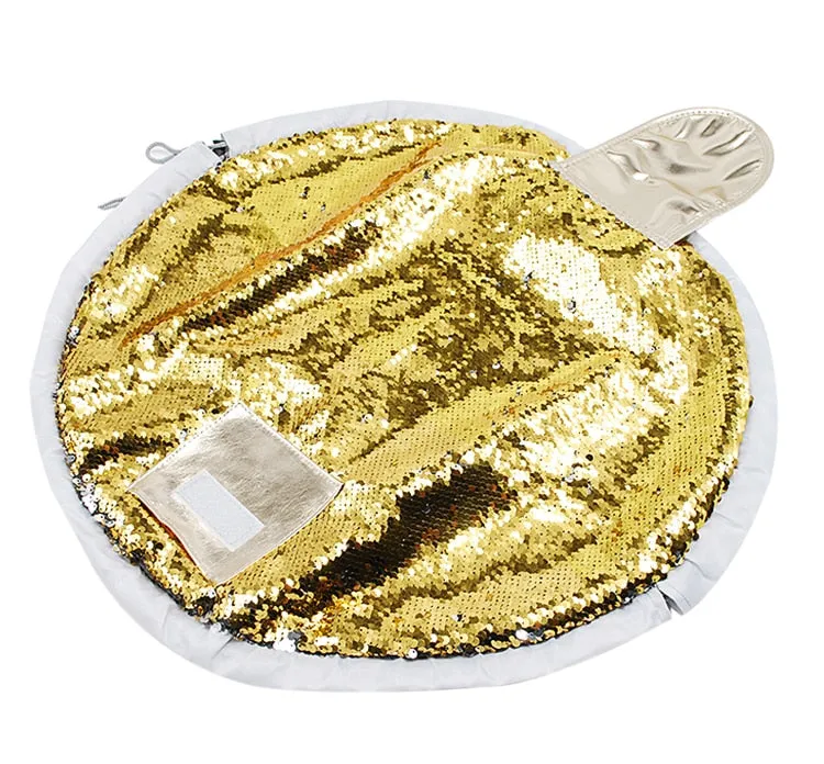 Sequin Drawstring Makeup Bag