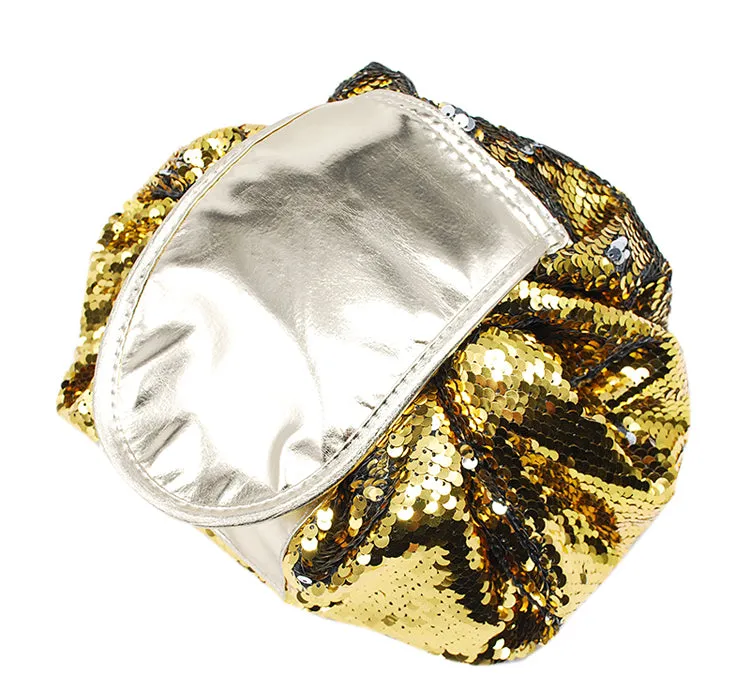 Sequin Drawstring Makeup Bag