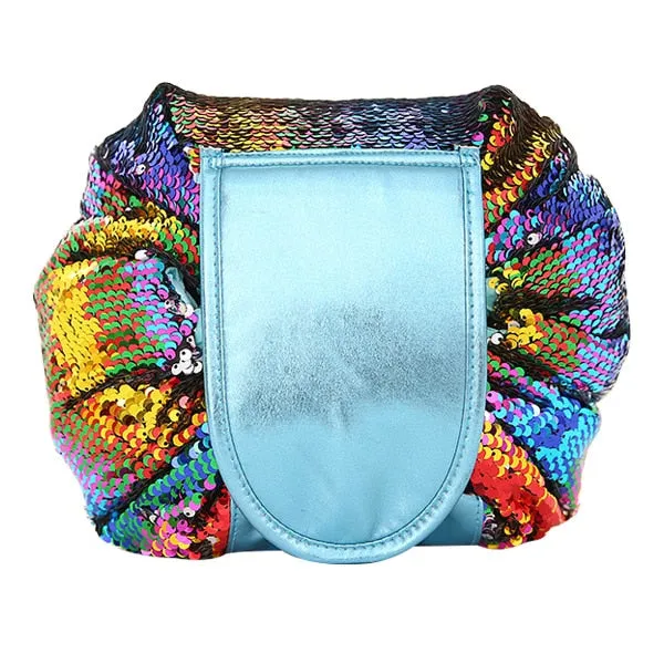 Sequin Drawstring Makeup Bag