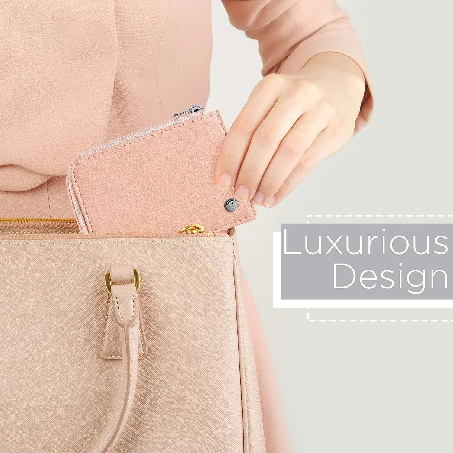 SERMAN BRANDS Wallet Women Zipper Rfid Blocking Small Compact Luxury Leather Pocket Wallet Ladies Mini Purse Credit Card Holder - Compact