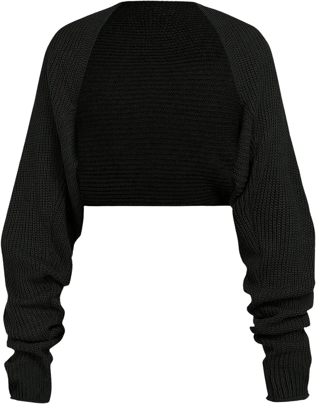 SHENHE Girl's Open Front Ribbed Bolero Cardigan Sweater Shrug Lightweight Cropped Cardigan