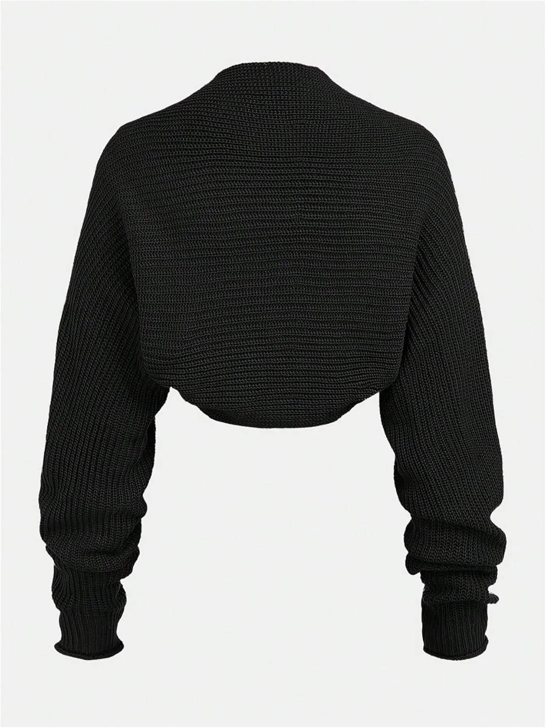 SHENHE Girl's Open Front Ribbed Bolero Cardigan Sweater Shrug Lightweight Cropped Cardigan