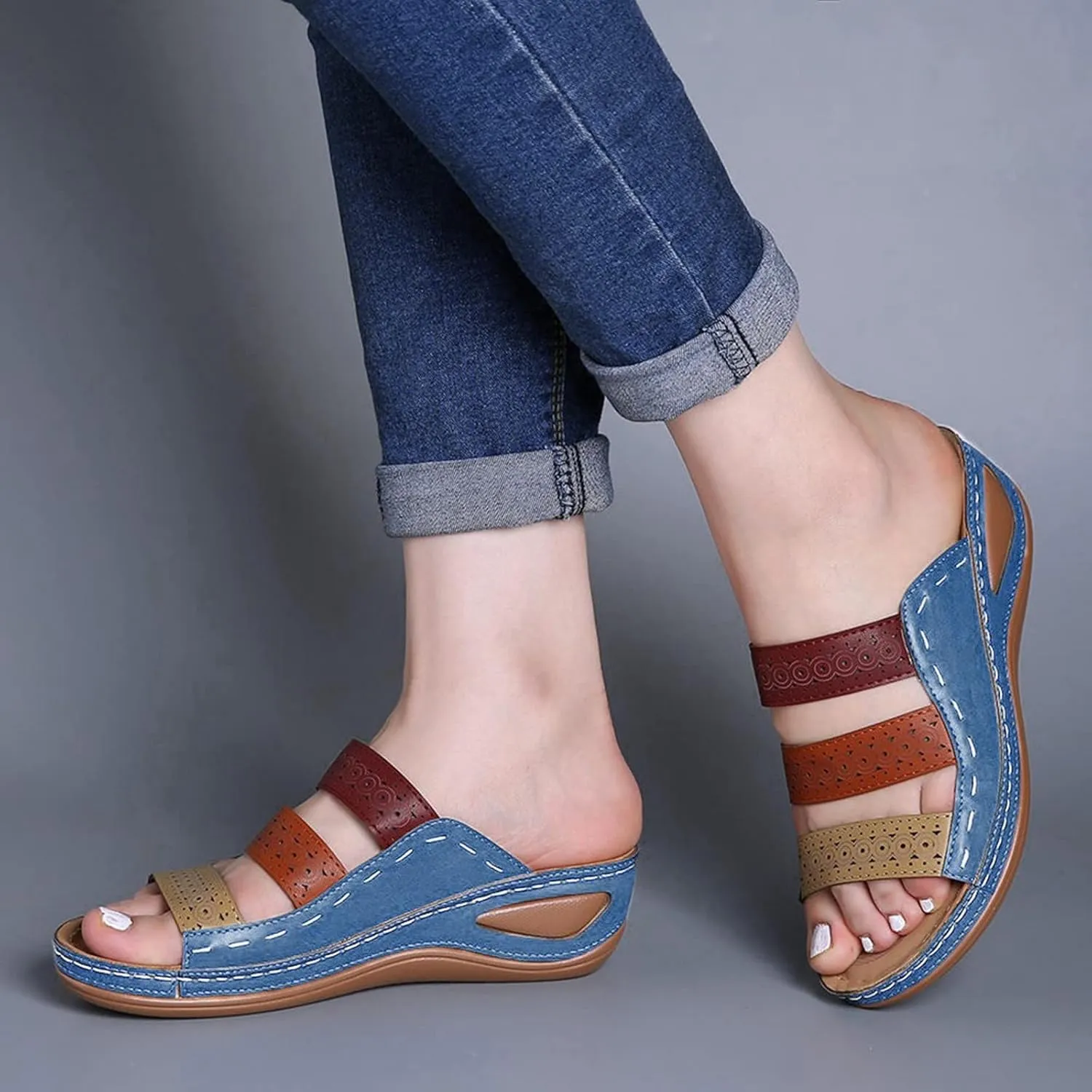 Shoes for Women Dressy, Womens Comfy Orthotic Sandals Comfortable Orthopedic Sandals Arch Support Slide Sandals