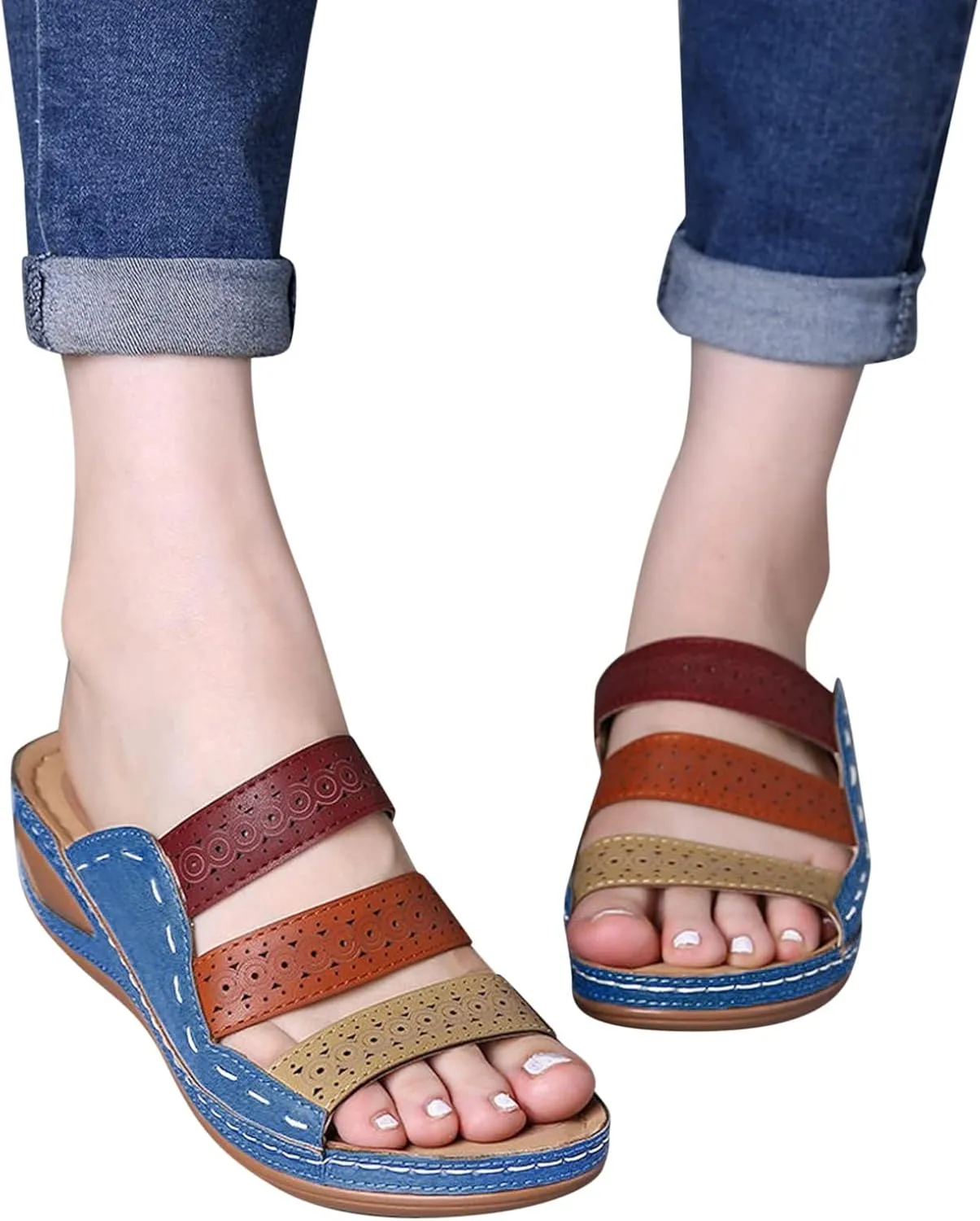 Shoes for Women Dressy, Womens Comfy Orthotic Sandals Comfortable Orthopedic Sandals Arch Support Slide Sandals