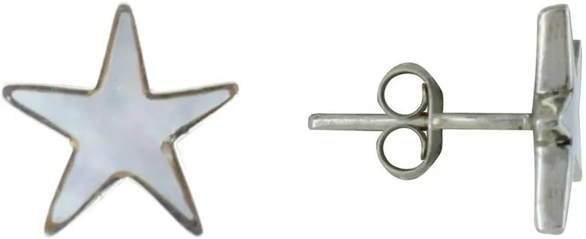 Silver Earrings Star and Resin - Classics