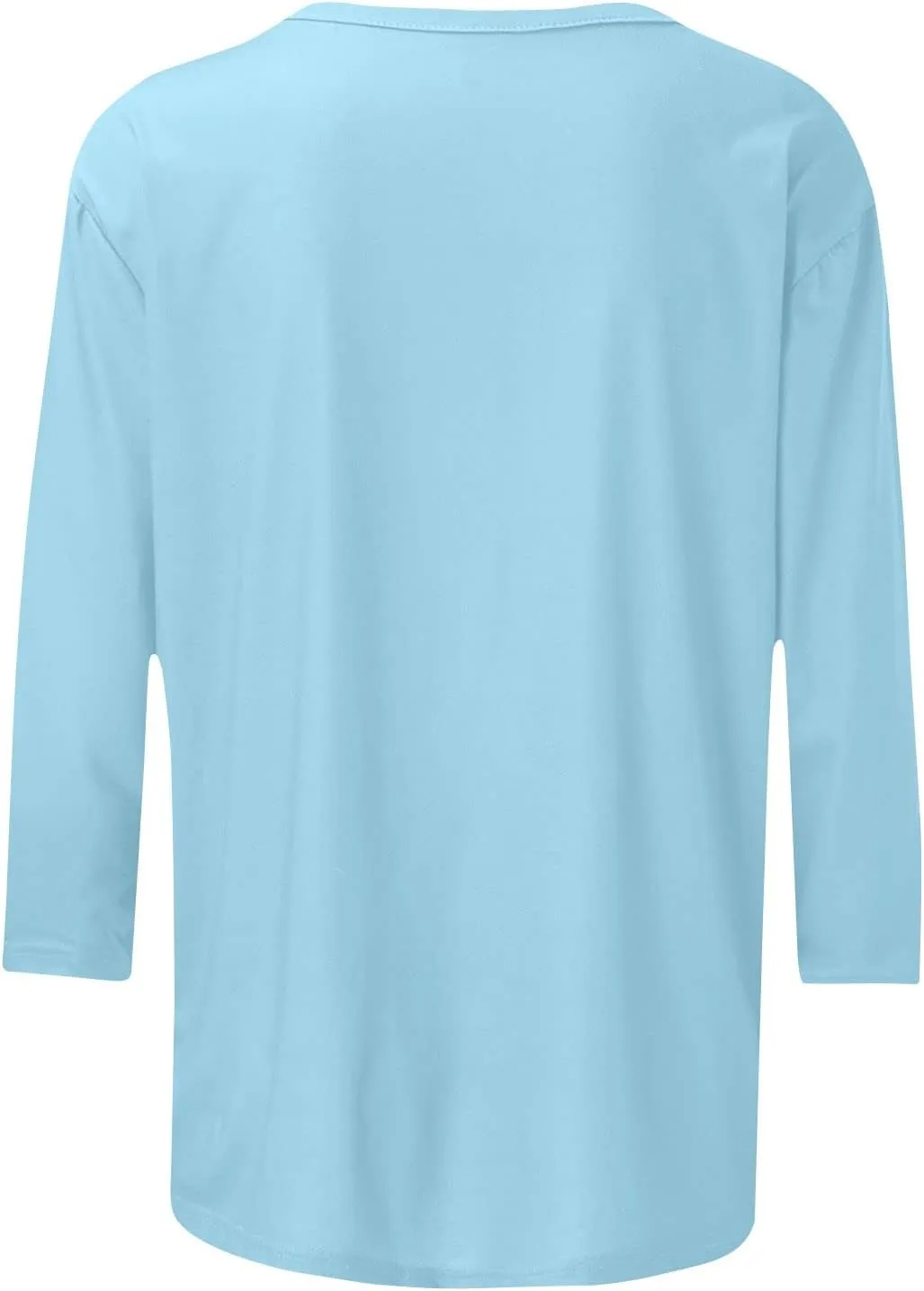 slqdgmryz 3/4 Length Sleeve Womens Tops Dressy Casual Crewneck Tshirts Shirts with Pocket Three Quarter Workout Blouses