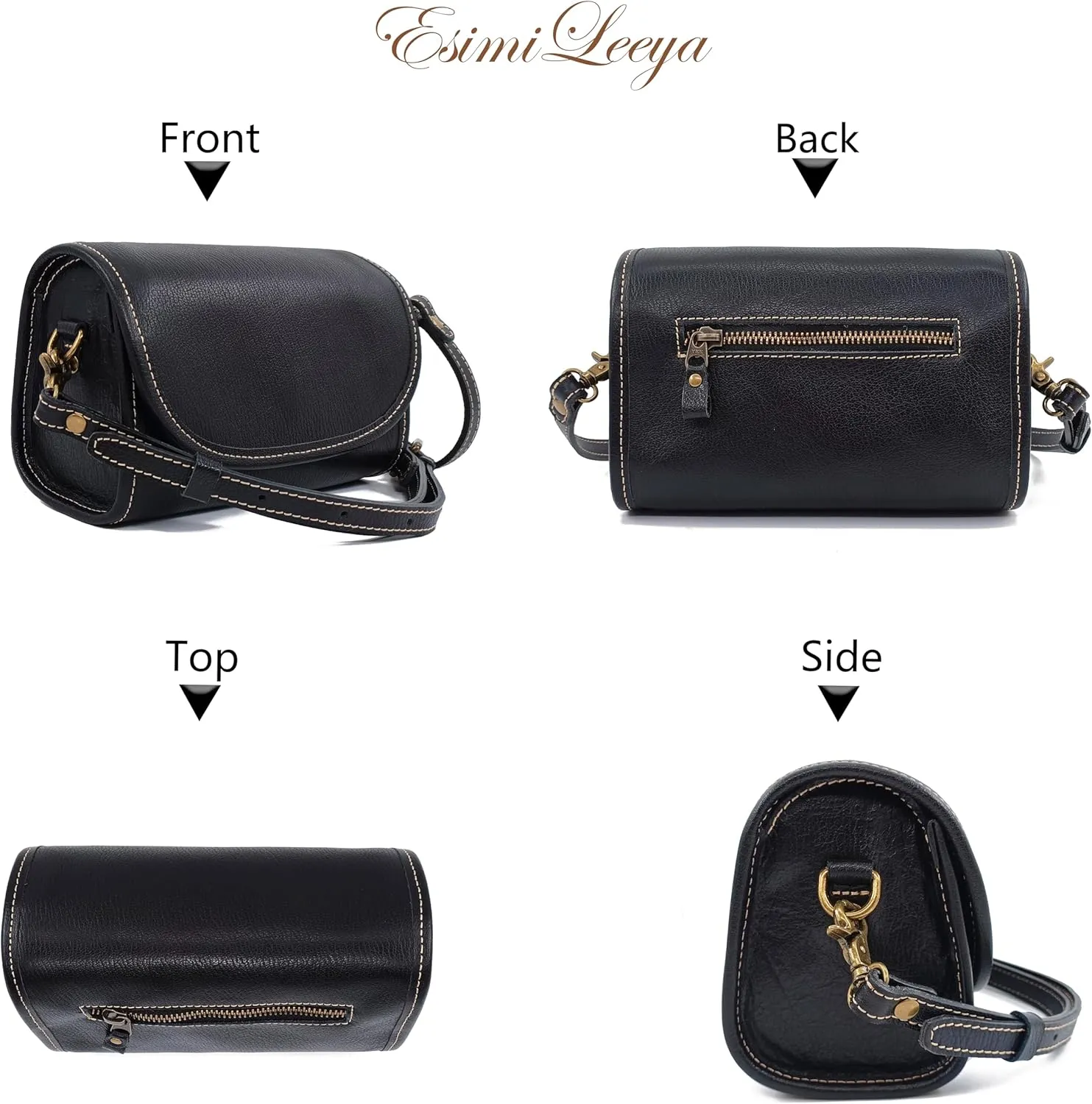 Small Genuine Leather Crossbody Bags for Women Over the Shoulder Small Retro Purses for Women