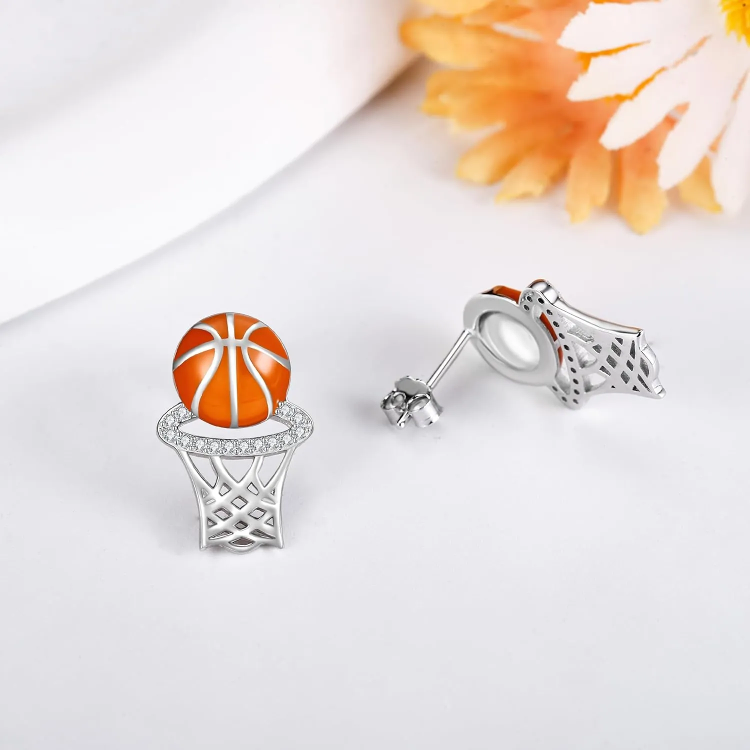 Sterling Silver Hypoallergenic Pickleball, Clarinet, Hockey, Basketball, Baseball, Roller Skating Earring - Music and Sport Jewelry Gifts for Women, Mother, Sport Lover