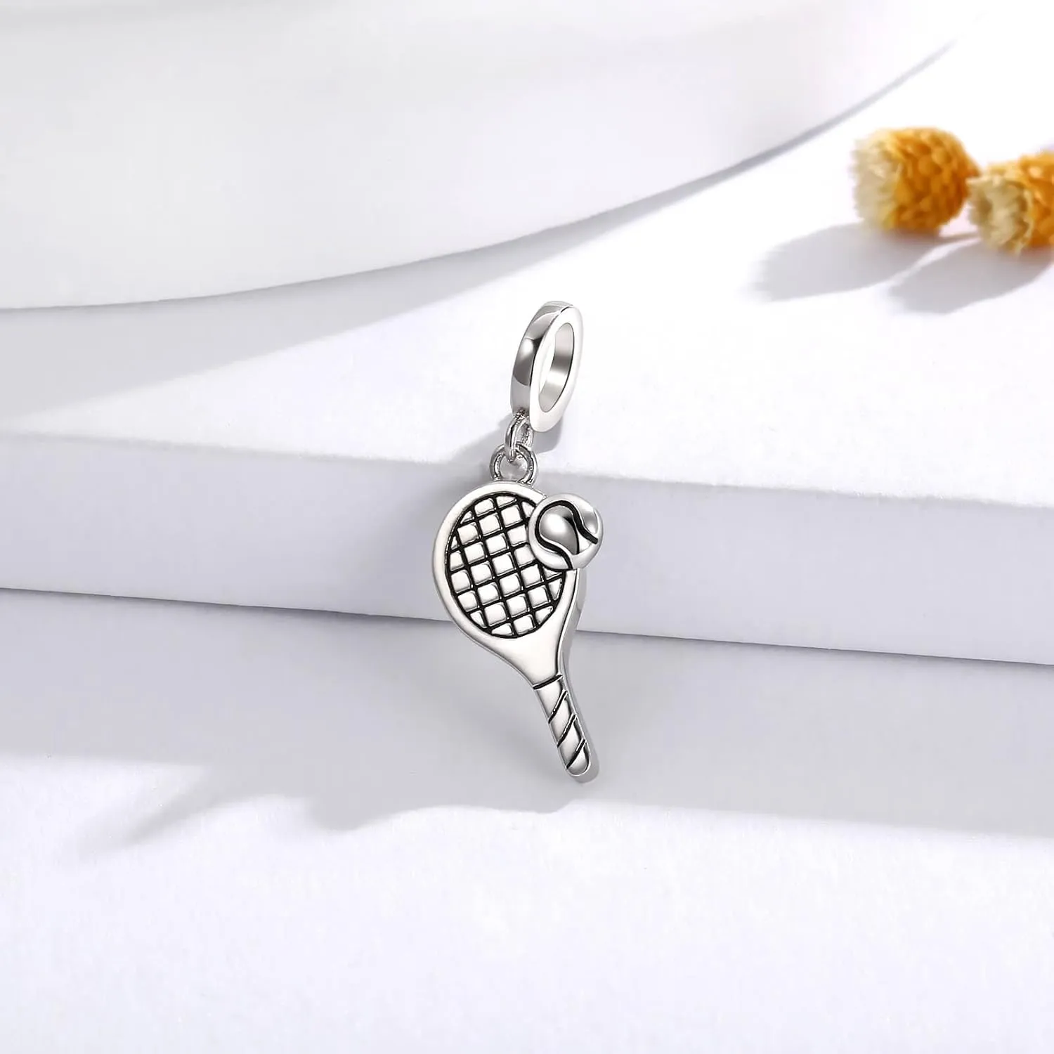 Sterling Silver Sport Ball Charms for Bracelet or Necklace: Football Basketball Tennis Baseball Sport Ball Dangle Pendant Bead Charms for Bracelet Necklace Birthday Mothers Day Personalized Jewelry Gift for Women Sport Lovers Fans