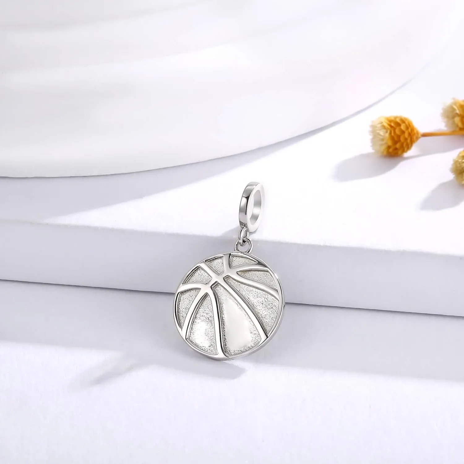 Sterling Silver Sport Ball Charms for Bracelet or Necklace: Football Basketball Tennis Baseball Sport Ball Dangle Pendant Bead Charms for Bracelet Necklace Birthday Mothers Day Personalized Jewelry Gift for Women Sport Lovers Fans
