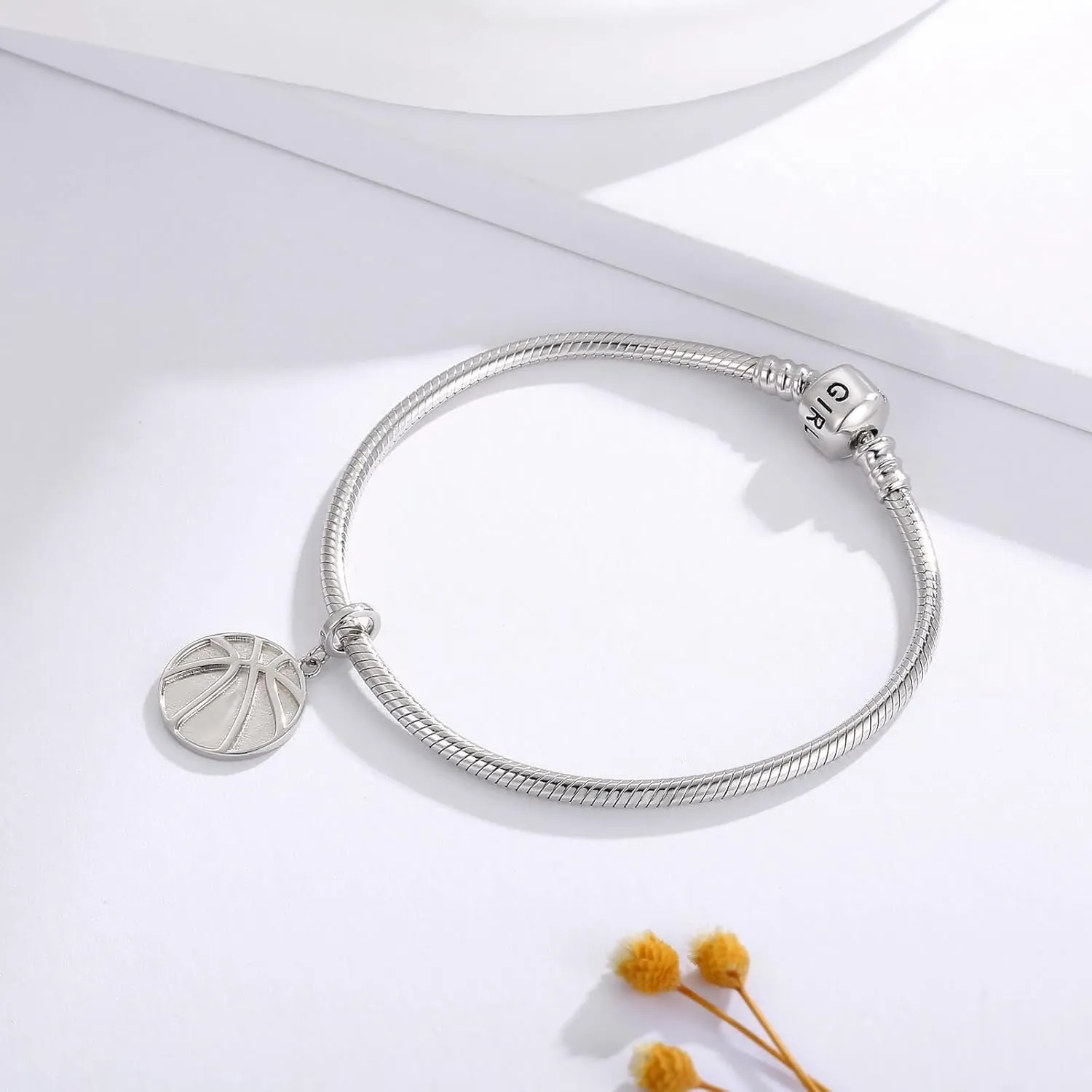 Sterling Silver Sport Ball Charms for Bracelet or Necklace: Football Basketball Tennis Baseball Sport Ball Dangle Pendant Bead Charms for Bracelet Necklace Birthday Mothers Day Personalized Jewelry Gift for Women Sport Lovers Fans