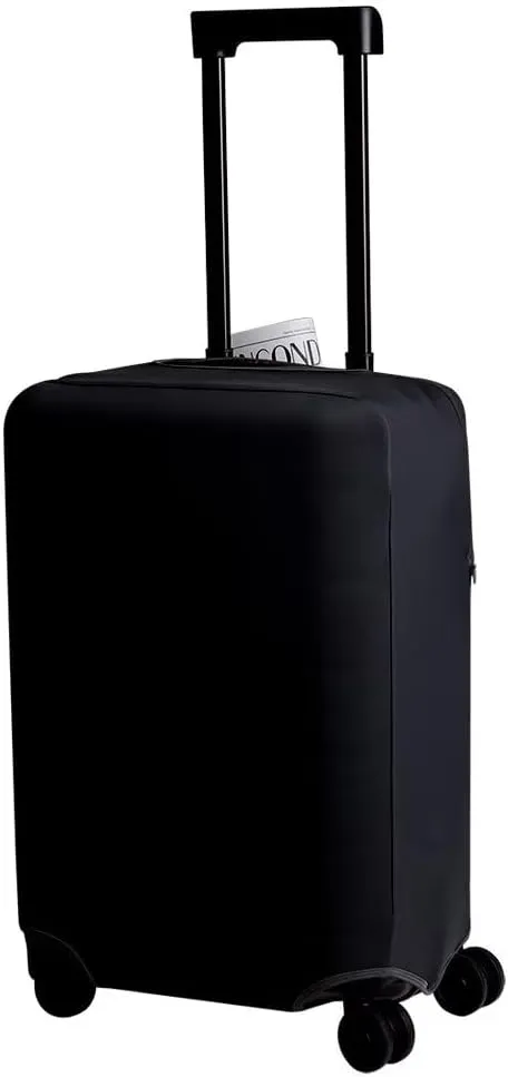 Suitcase Cover Luggage Protector, Durable,Convenient Large Pocket for Stress-Free Travel Experience Black for 20inch[Fit19~20inch]