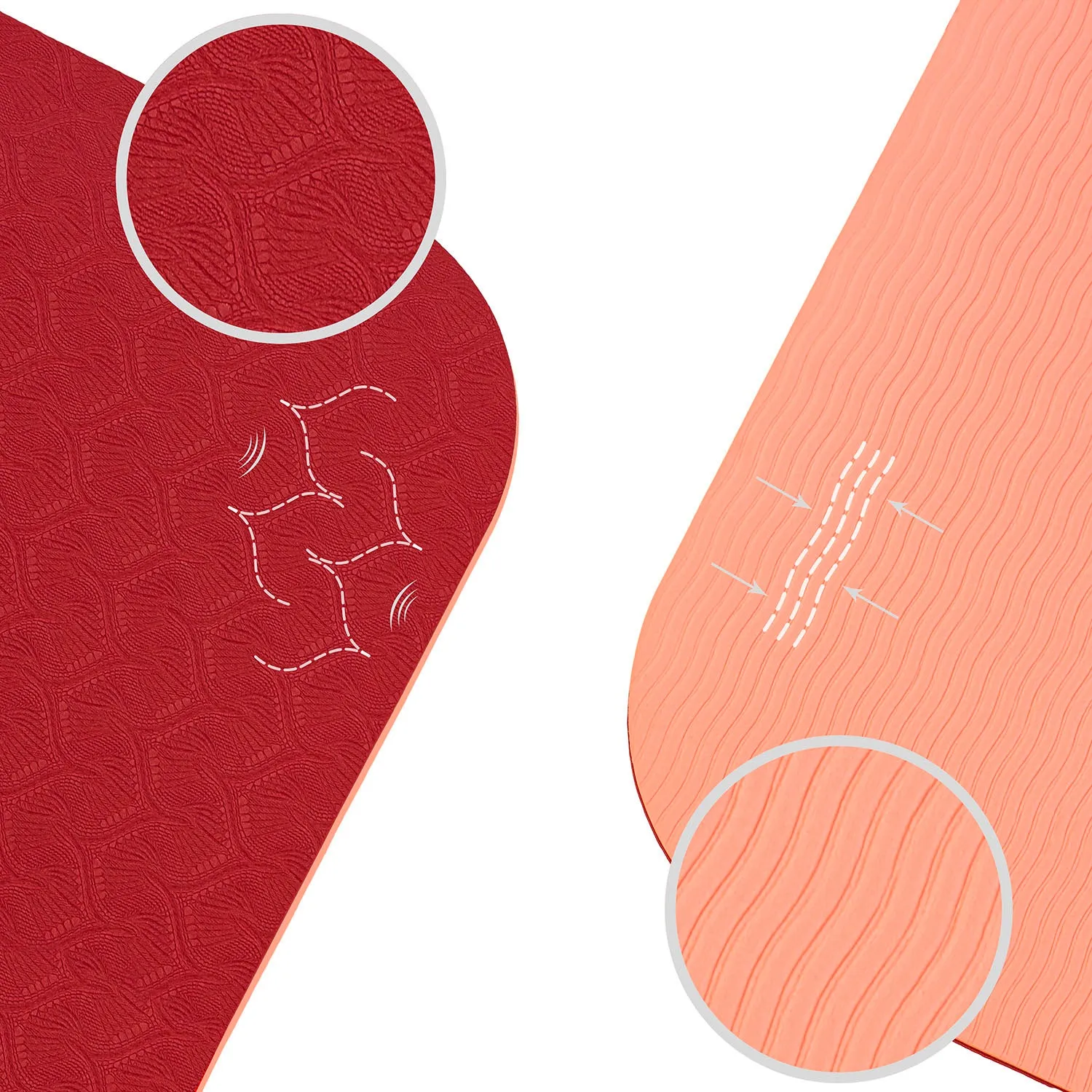 TAPIS DE YOGA STUDIO BORDEAUX CORAIL