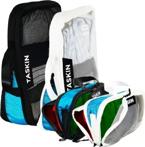 Taskin Compression Packing Cubes | Separate Clean & Dirty Compartments w/Flexible Separator | YKK Zippers | Set of 4 (2L   2M)