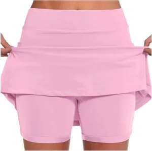 Tennis Skirts for Women with Shorts Plus Size Golf Yoga Skort High Waisted Athletic Workout Casual Pockets Skirt
