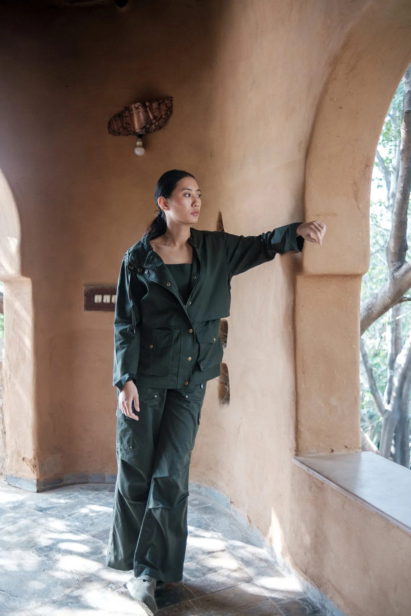 The Terra Tribe Deep Green Kyoto Utility Jacket