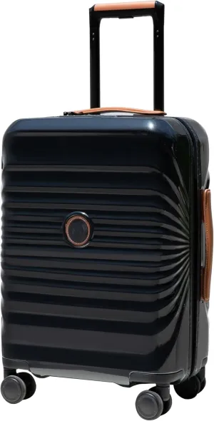 Travel with 24" Lightweight Spinner Suitcase, USB Port, Wheel Lock, Convenient Storage, Black