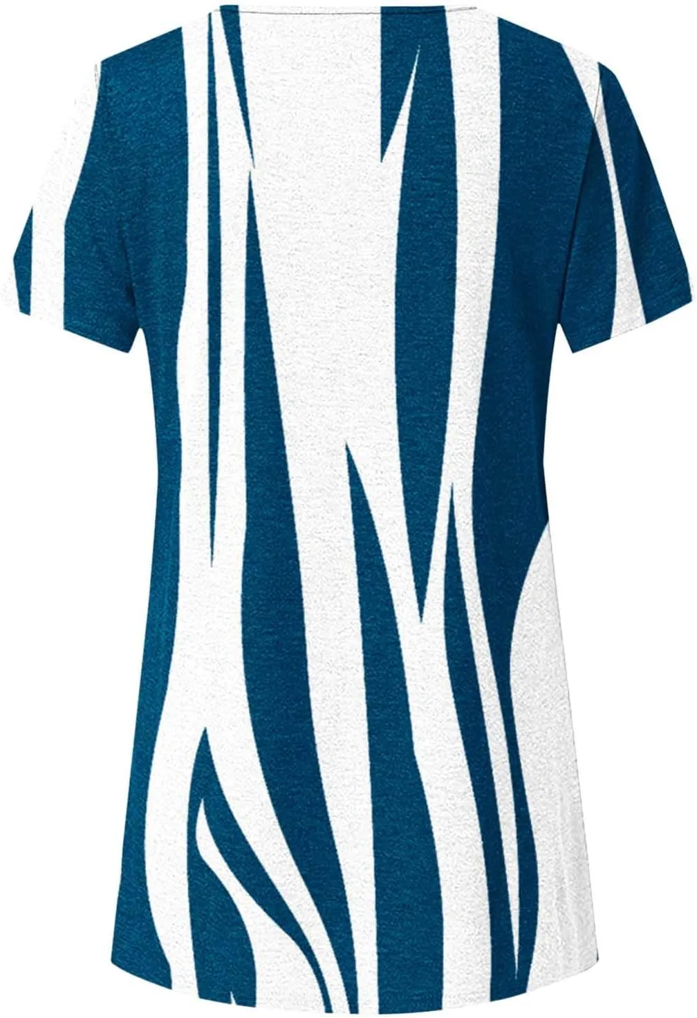 Tunic Tops for Women Loose Fit Dressy Short Sleeve Crew Neck T Shirts Summer Floral Graphic Tees Irregular Hem Blouse