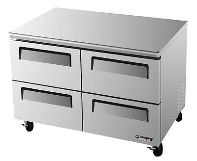 Turbo Air TUR-48SD-D4-N Super Deluxe 48" 4 Drawers Undercounter Refrigerator