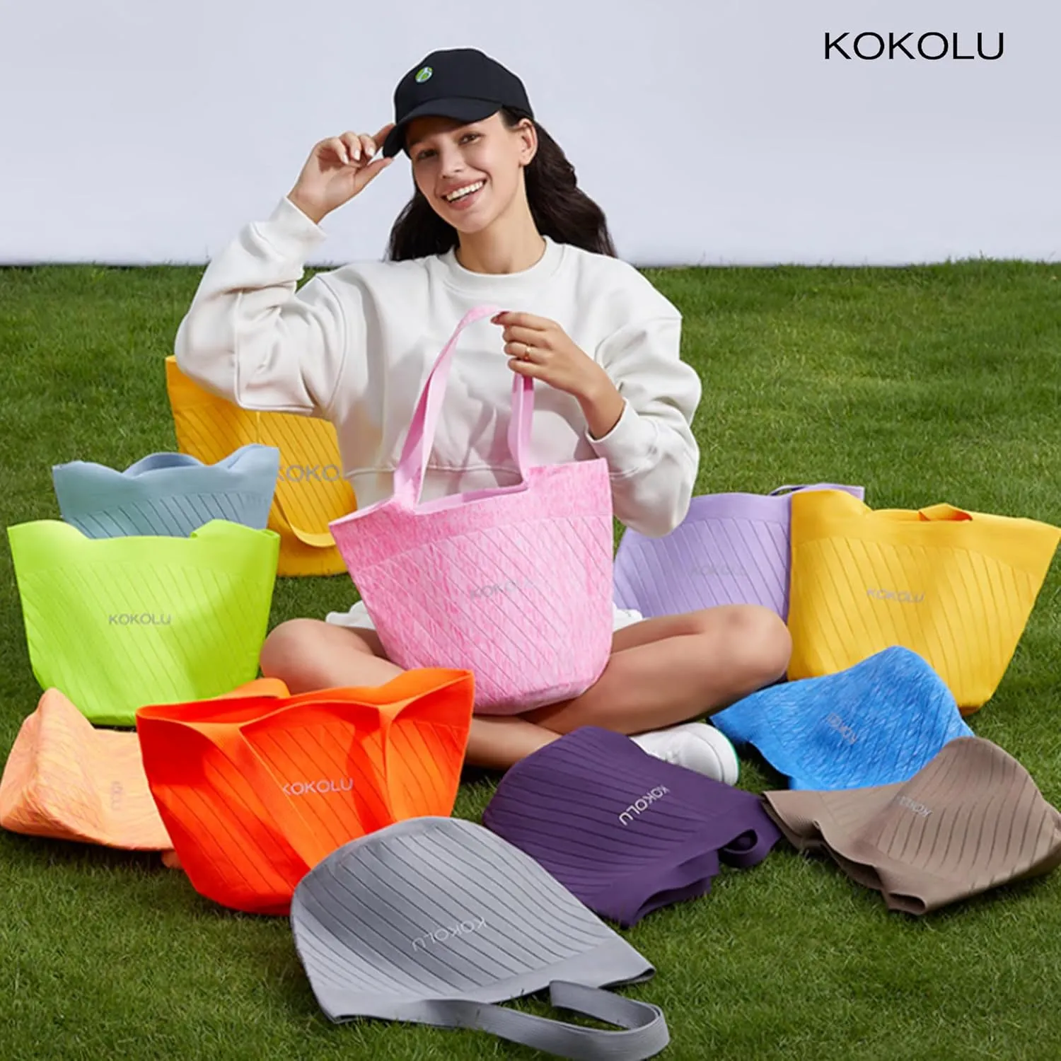 Ultra Lightweight Tote Bag For Women (18.7 x 8.5) - Upcycled Flexible Machine Washable Shopping Tote Bag For Women