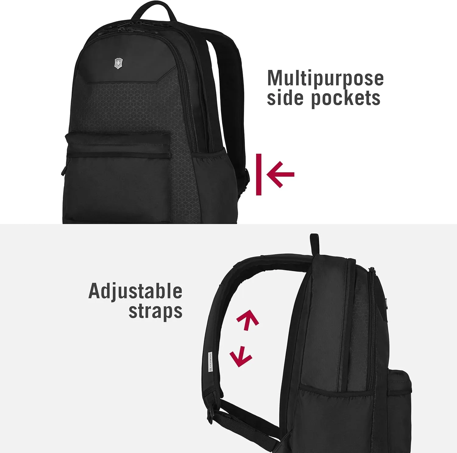 Victorinox Altmont Original Standard Backpack - Modern Backpack to Hold Travel Accessories - Comfortable Bag with Airflow - 25 Liters, Black