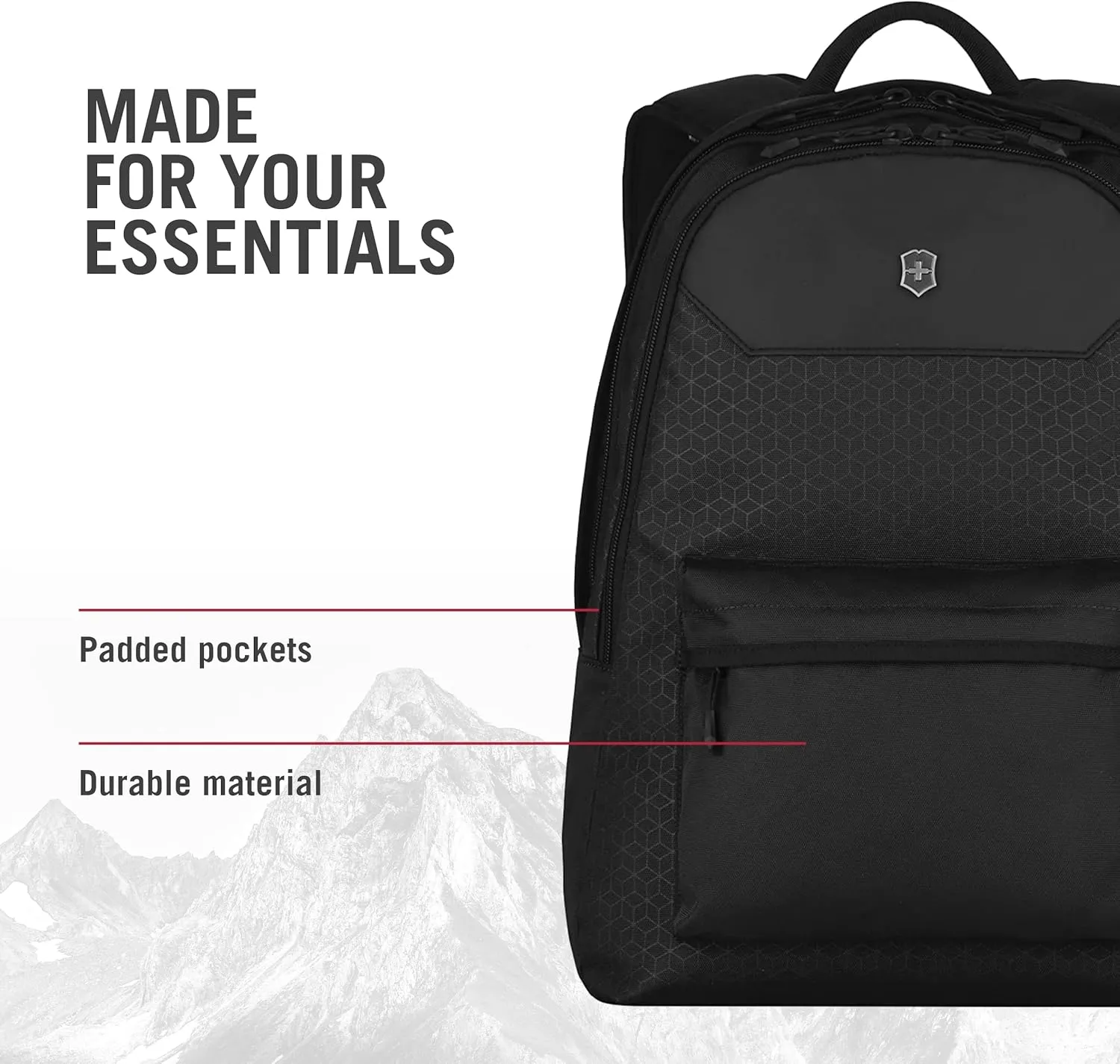 Victorinox Altmont Original Standard Backpack - Modern Backpack to Hold Travel Accessories - Comfortable Bag with Airflow - 25 Liters, Black