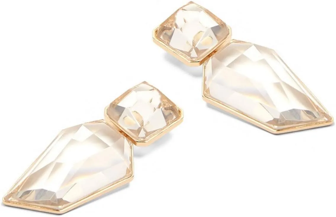 Vintage Thick Irregular Resin Metal Large Geometric Earrings for Women Acrylic Abstract Unique Boho Earrings Statement Fashion Stylish Jewelry Modern Chunky Earrings