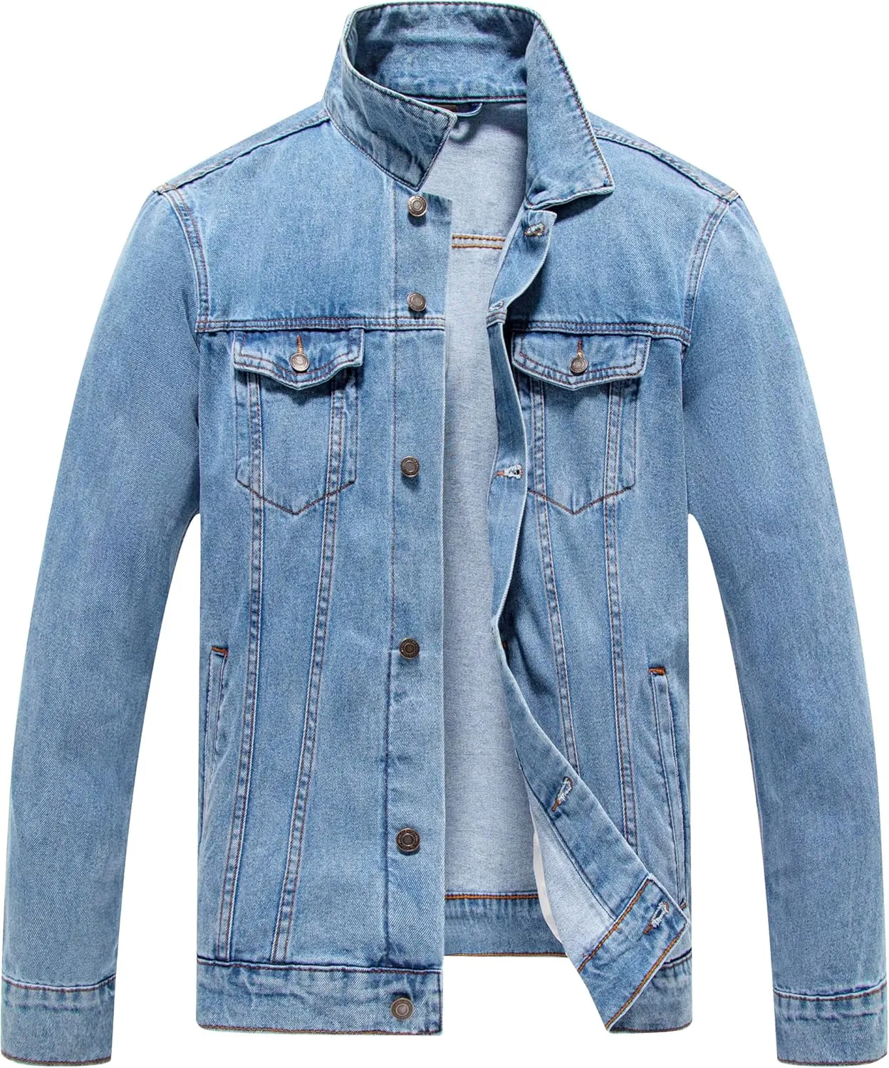 voeeron Denim Jacket Men Durable Comfortable and High Performance Jean Jacket Men