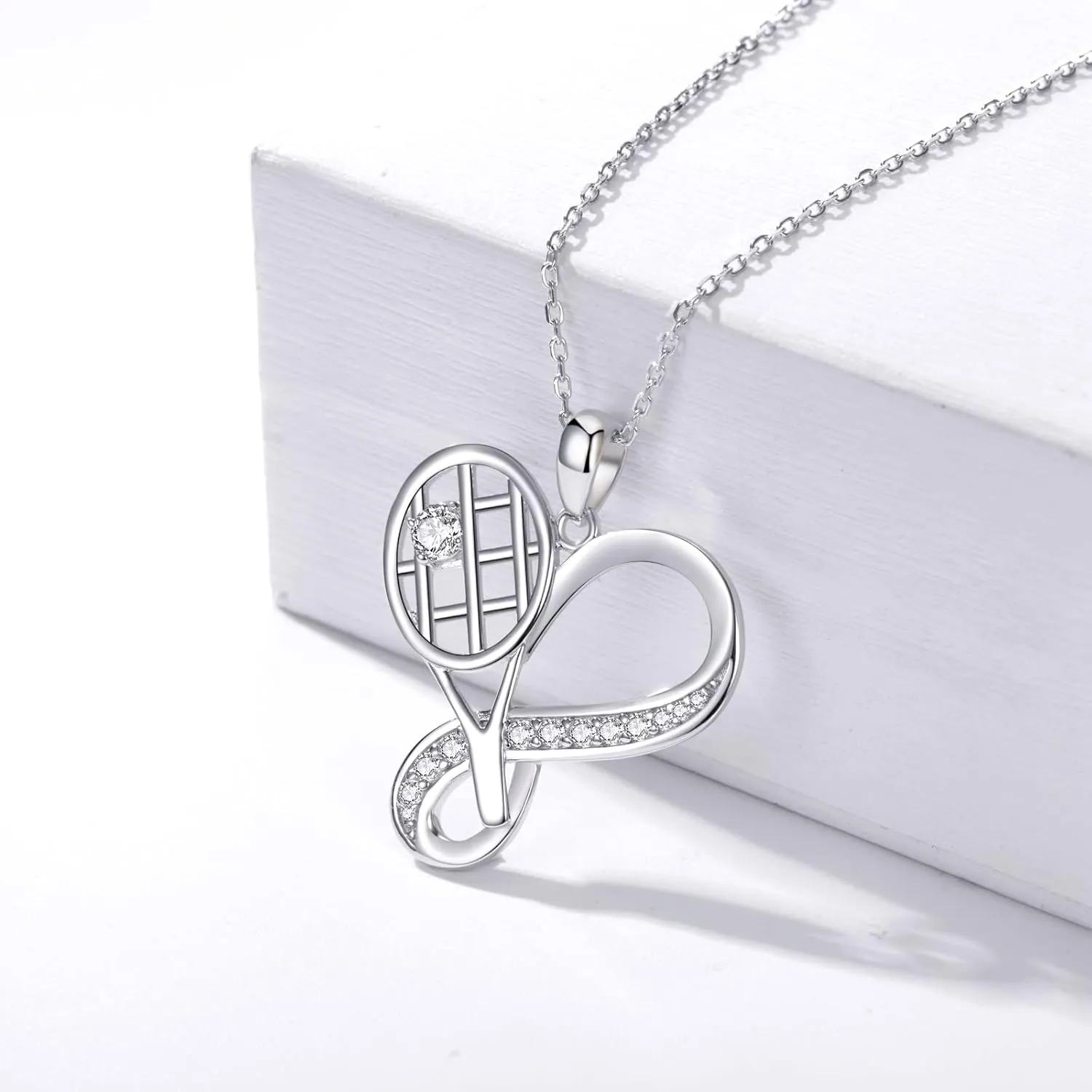 Volleyball/Tennis/Soccer/Basketball/Pcikleball/Baseball Necklace 925 Sterling Sliver Sport Necklace for Women Sport Jewelry Gifts for Sports Fans