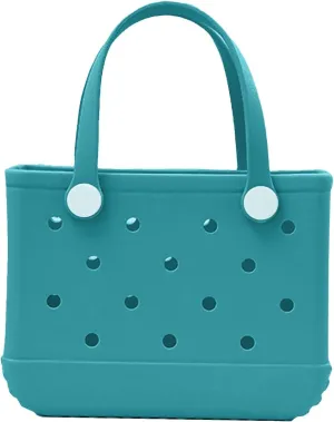 Waterproof Beach Bags Rubber Tote - Small Rubber Beach Totes Bag for Kids, Mini Travel Tote Bag
