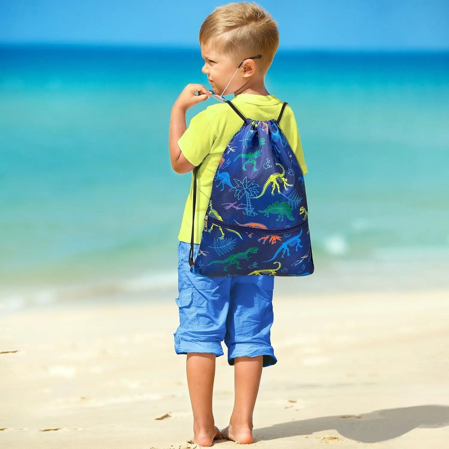 WAWSAM Drawstring Backpack - Drawstring Bags for Kids Swim Bag for Beach