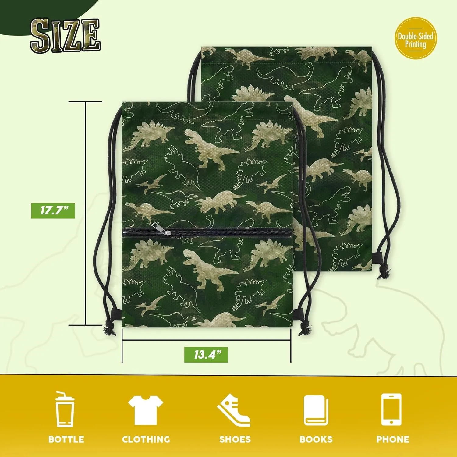 WAWSAM Drawstring Backpack - Drawstring Bags for Kids Swim Bag for Beach