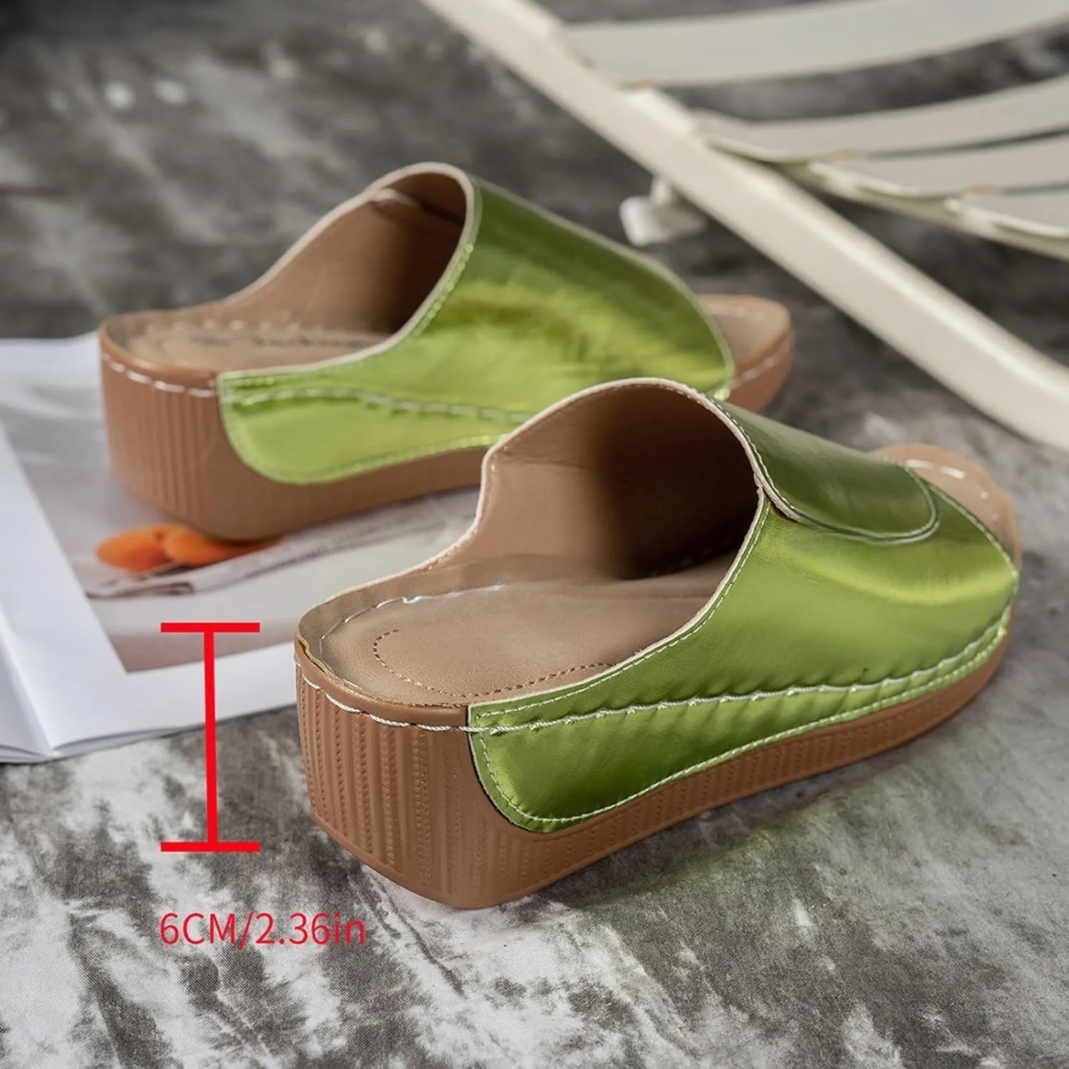 Wedge Sandals for Women 2025 Wide Width Orthopedic Arch Support Sandals Summer Breathable Slip on Slippers Boho Beach Platform Sandals