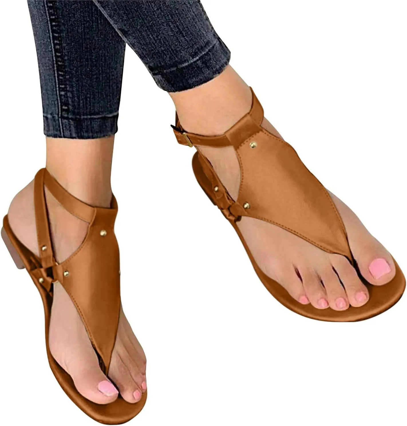 Wedge Sandals for Women Dressy Orthopedic Open Toe Walking Shoes Summer Casual Bohemian Buckle Ankle Strap Sandals Lightweight Comfortable Clip Toe Slip On Sandals Cool Thong Flip Flops