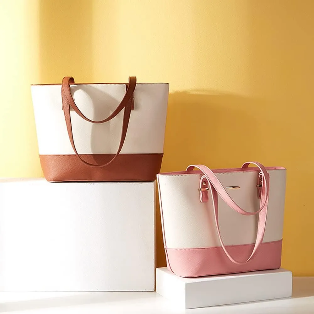 Women Handbags Set Textured Leather Purses Tote Shoulder Bags Dome Satchel Bag with Tassel Small Clutch Wallet 3-Pcs