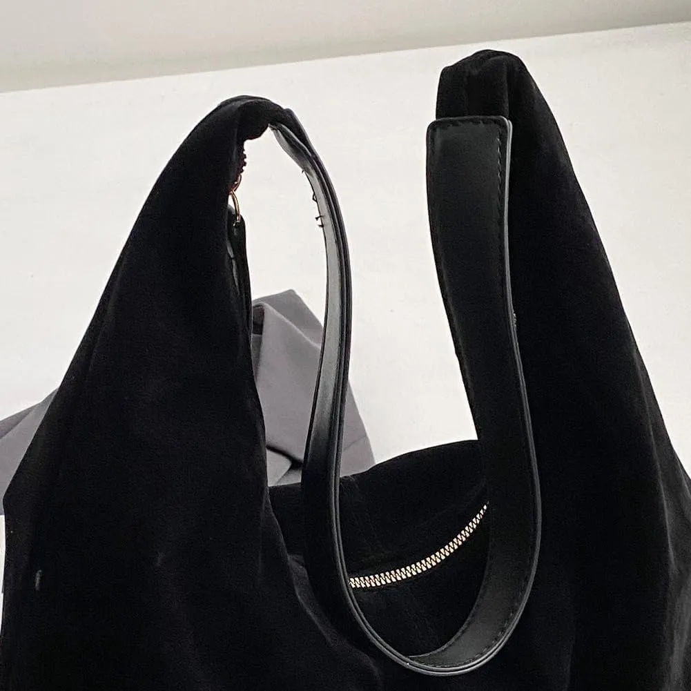 Women Leather Shoulder Bag Versatile Hobo Bag and Clutch Casual 2pcs Shoulder Bag and Handbag Set Satchel Hobo Bag
