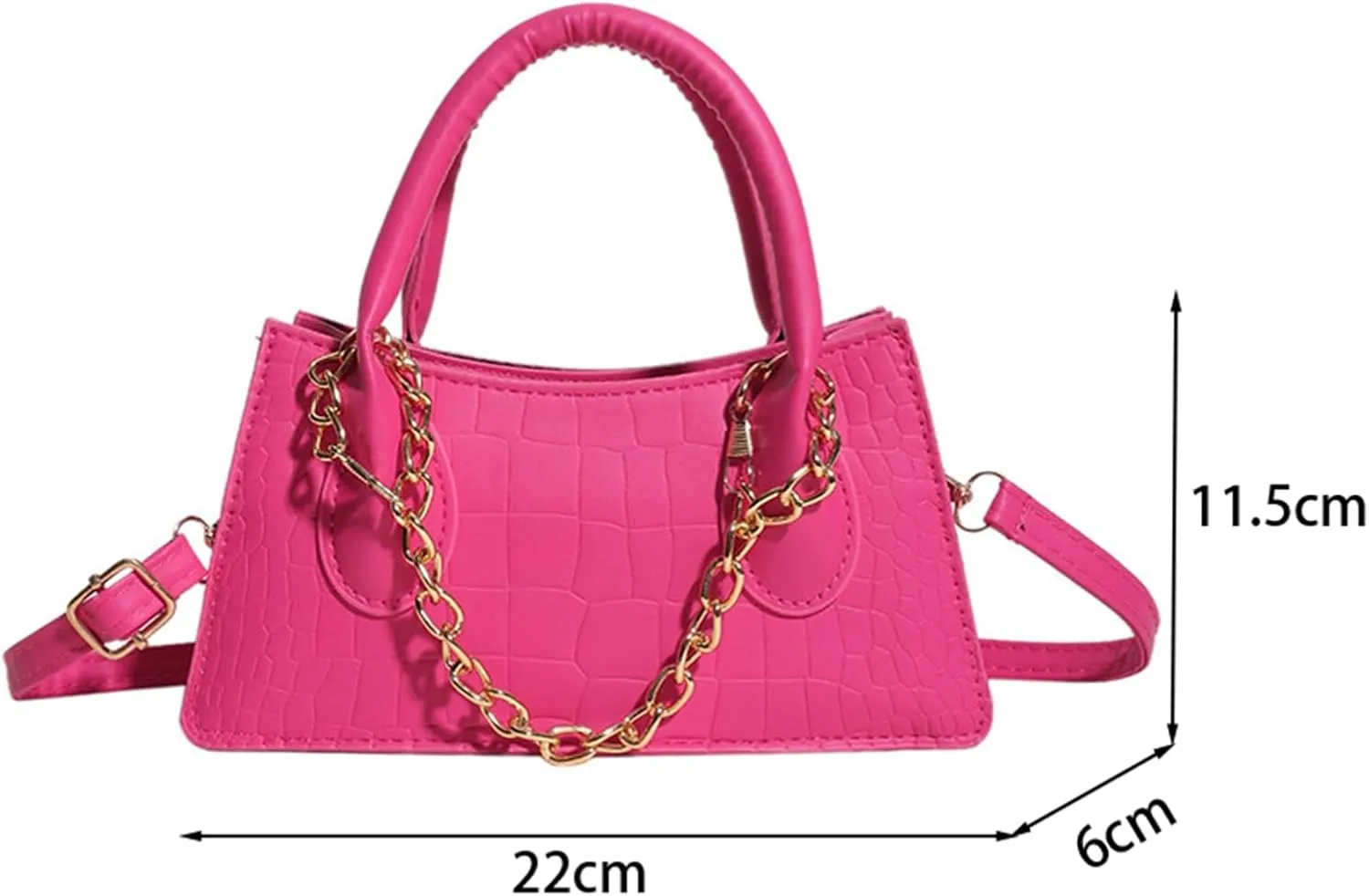Women PU Leather Handbag Purse Tote Satchel Shoulder Bag Top Handle Bag Clutch Bag with Adjustable Strap (Black)