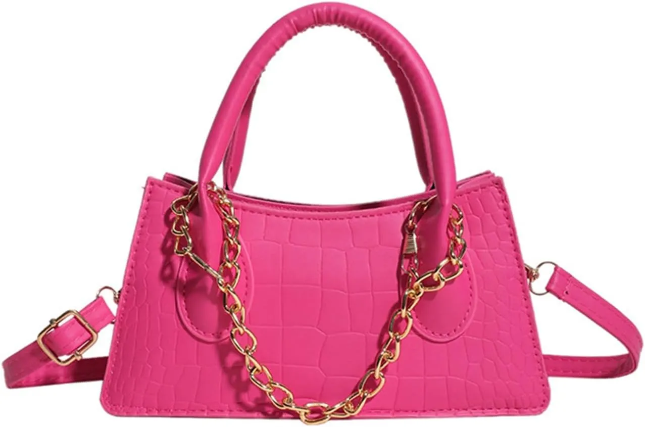 Women PU Leather Handbag Purse Tote Satchel Shoulder Bag Top Handle Bag Clutch Bag with Adjustable Strap (Black)