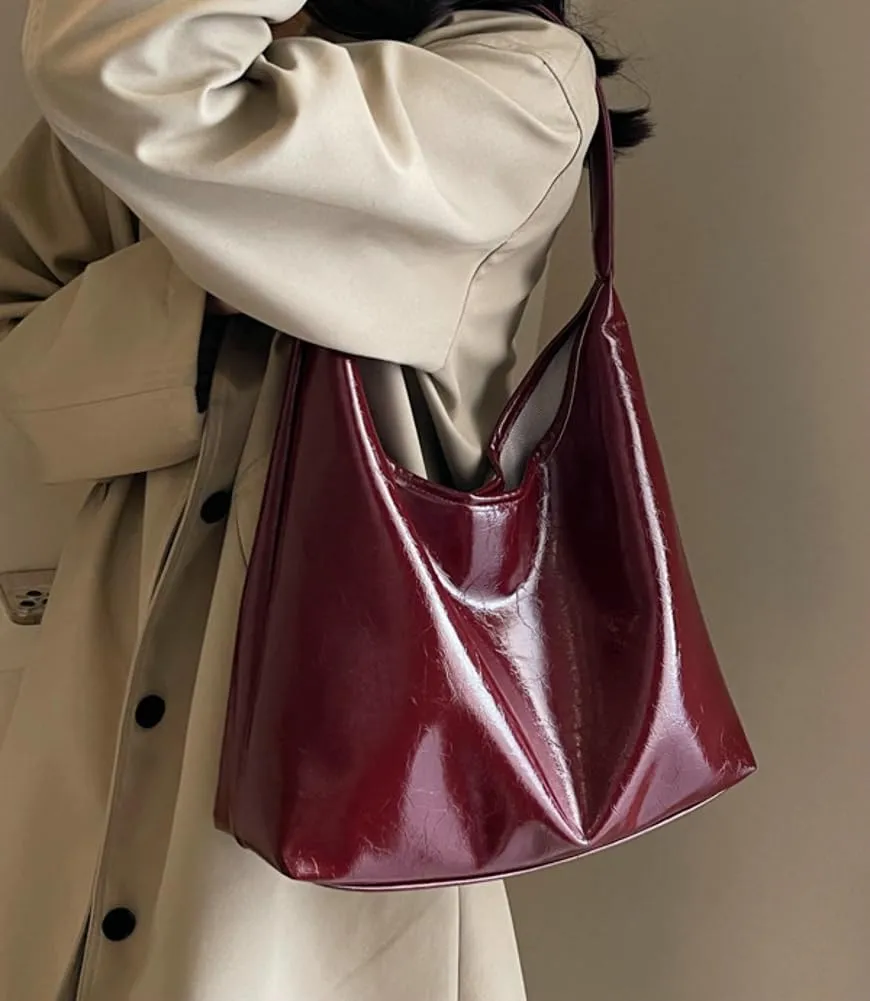 Women Tote Bags Soft Satchel Handbags PU Leather Tote Shoulder Bag Ladies Work Dating 2024