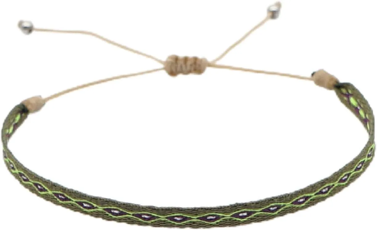 Women Vintage Ethnic Bracelet Jewelry Handmade Braided Bracelets Handmade Weave Bangles,KZ-0014C
