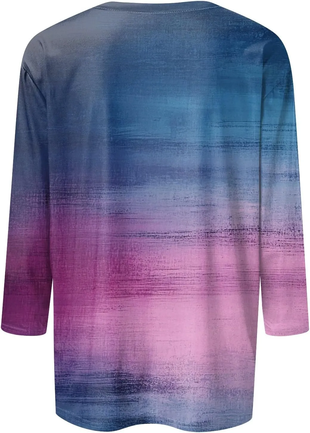 Womens Casual 3/4 Sleeve T-Shirts Sexy V Neck Loose Fit Tunic Tops Cute Basic Tees Blouses Pullover Tops