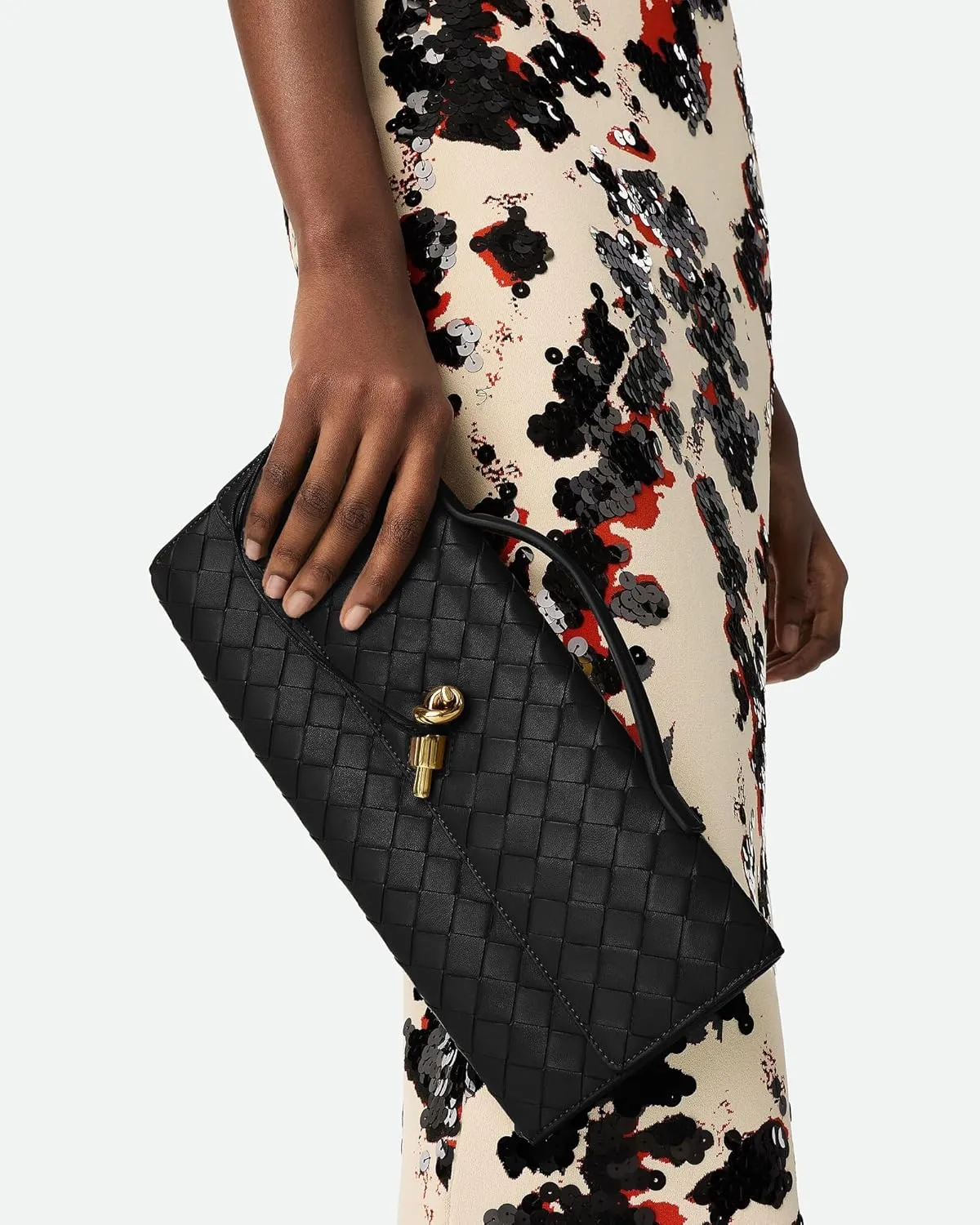Women's Handmade Woven Clutch Purse,Crossbody Bag for Evening & Casual, Adjustable Shoulder Strap Fashion Handbag