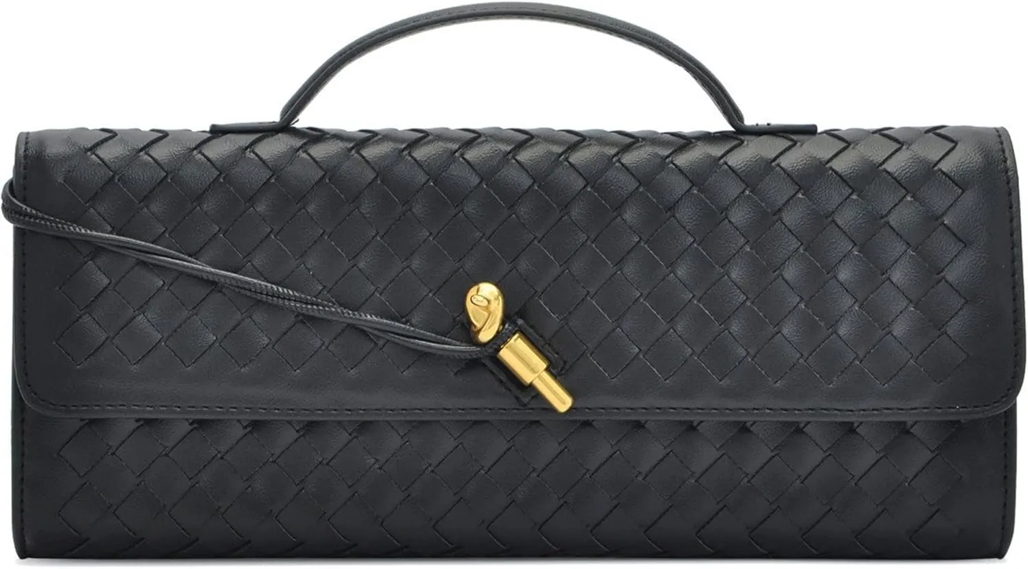 Women's Handmade Woven Clutch Purse,Crossbody Bag for Evening & Casual, Adjustable Shoulder Strap Fashion Handbag