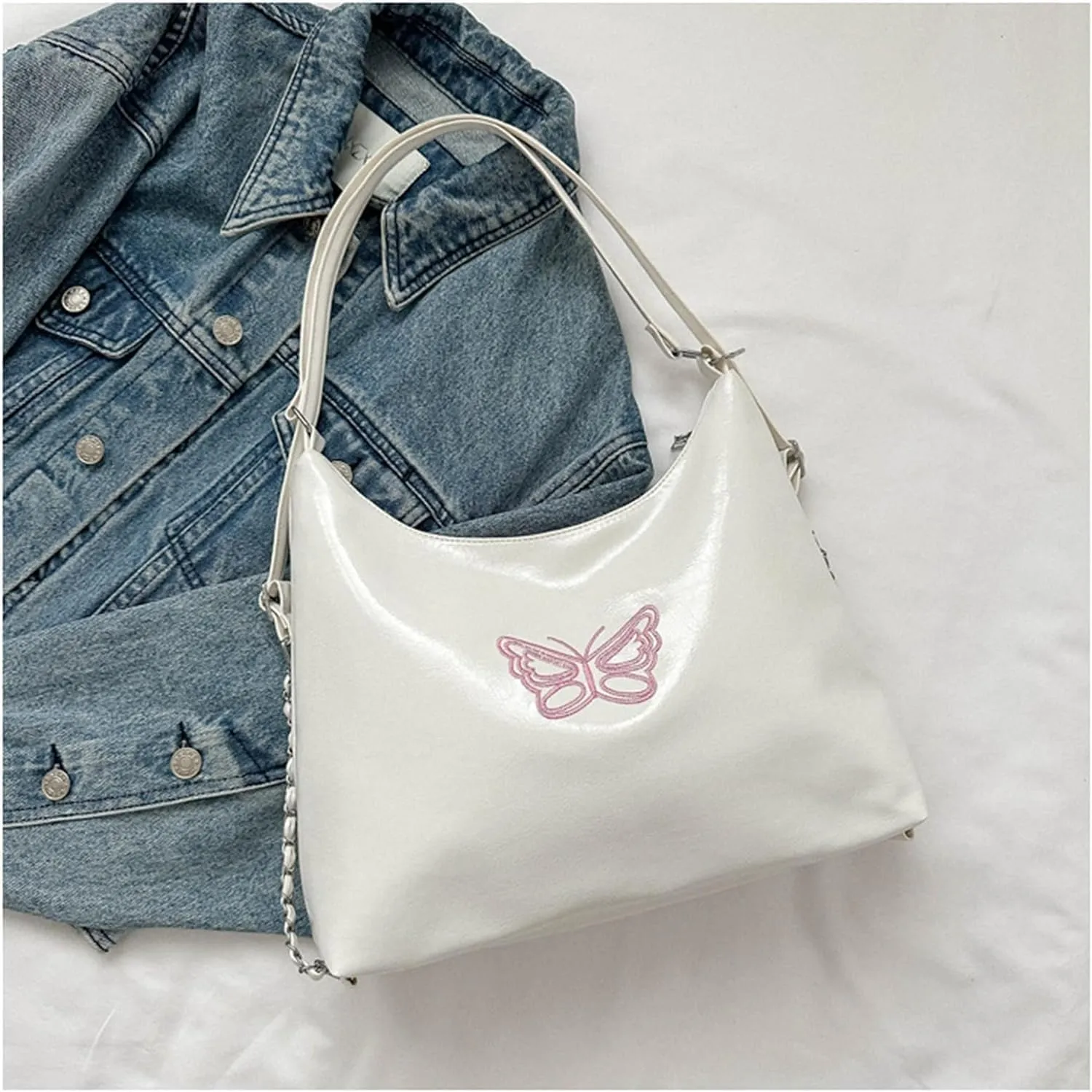 Women's Hobo Bag Shoulder Bags PU Leather Clutch Handbag Purse Travel Backpack Chain Bag for Work Travel