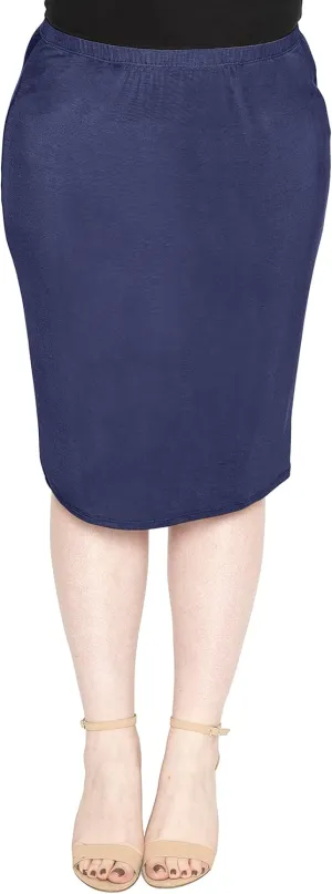 Women's Plus Size Soft Stretch MIDI Skirt | Comfortable for Women | X-Large - 6X