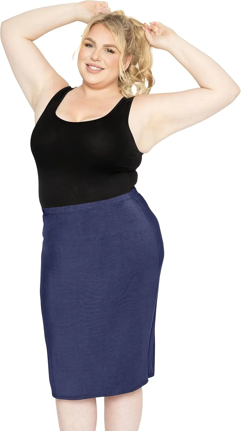 Women's Plus Size Soft Stretch MIDI Skirt | Comfortable for Women | X-Large - 6X