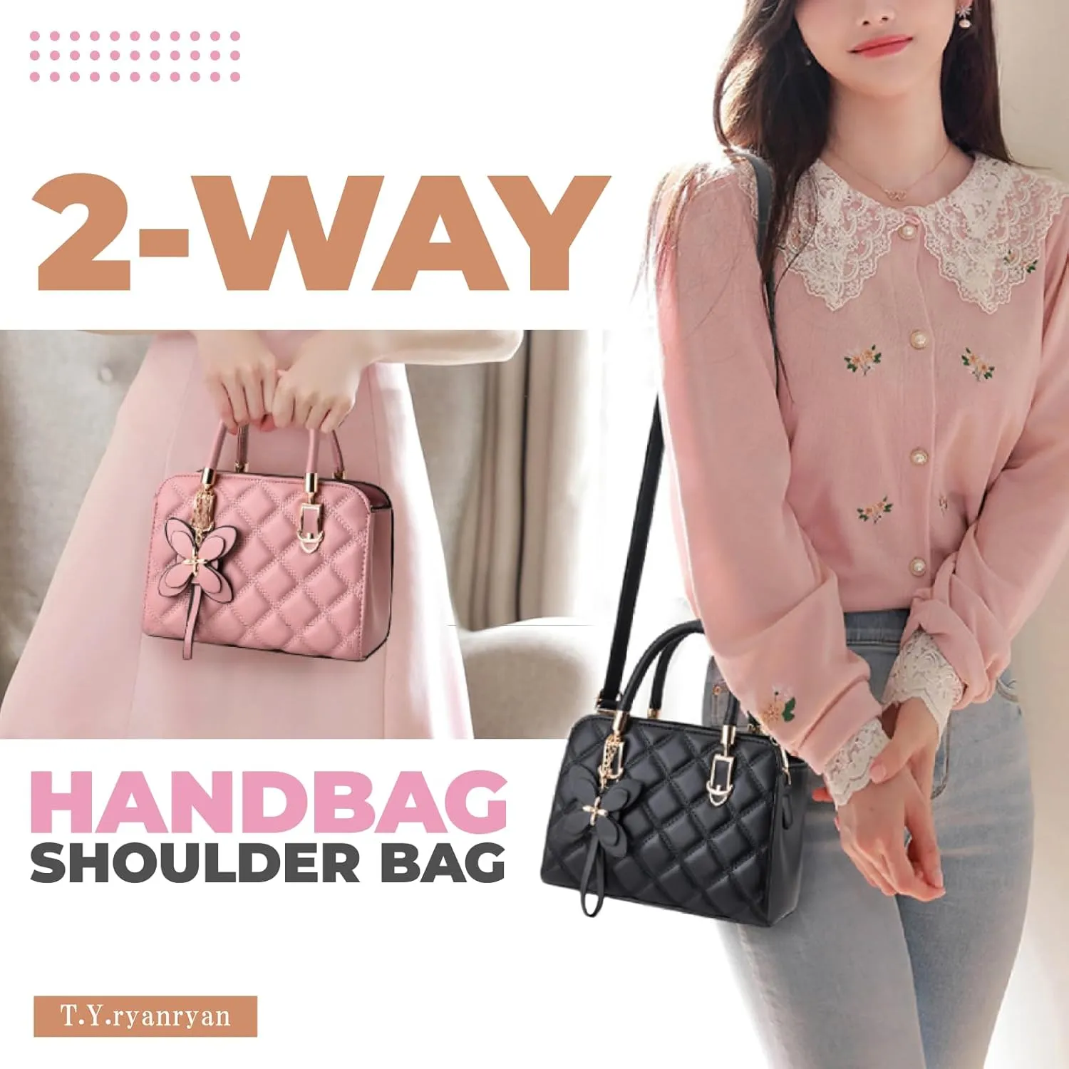Womens Shoulder Bag, Small Crossbody Handbag, Spacious, Multiple pockets, Adjustable strap