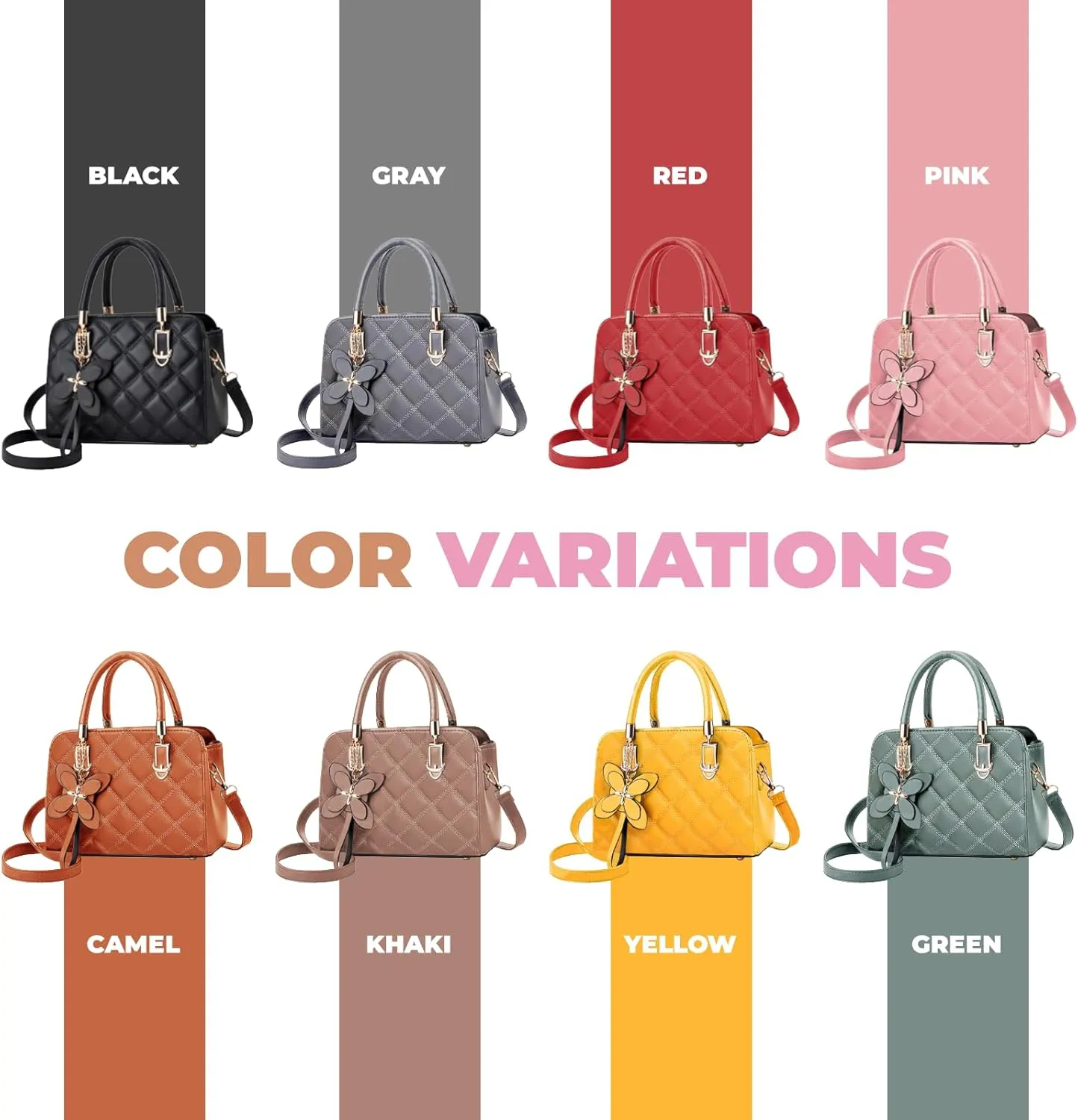 Womens Shoulder Bag, Small Crossbody Handbag, Spacious, Multiple pockets, Adjustable strap