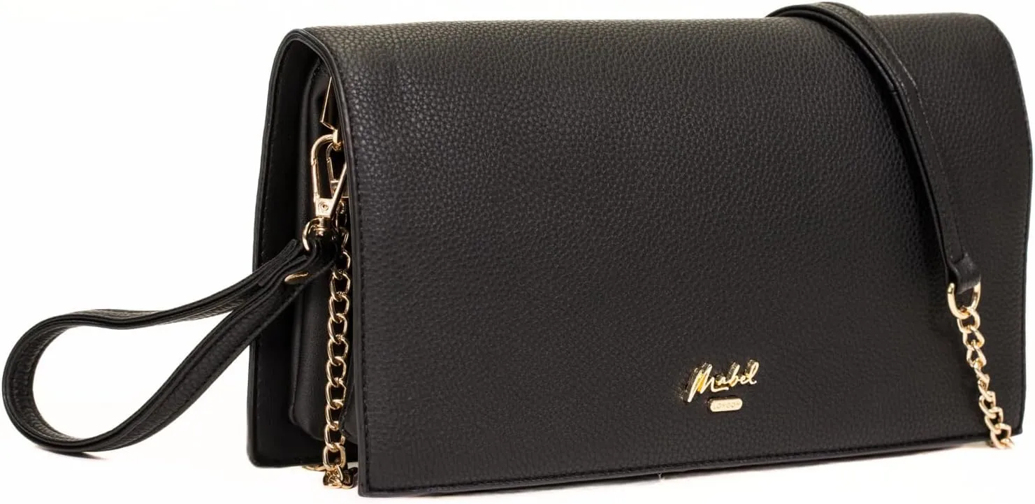 Women's Wristlet Clutch  Spacious Multi-Compartment Purse with Long Strap  Eva